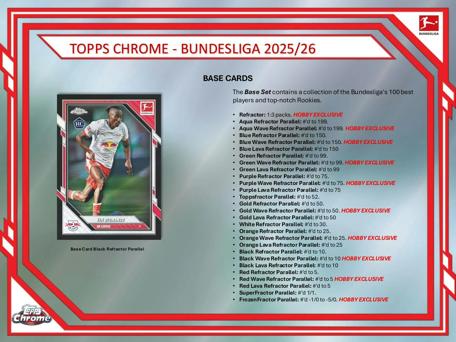 2025/26 Topps Chrome Bundesliga Soccer Hobby Box | Columbia Sports Cards - Image 4