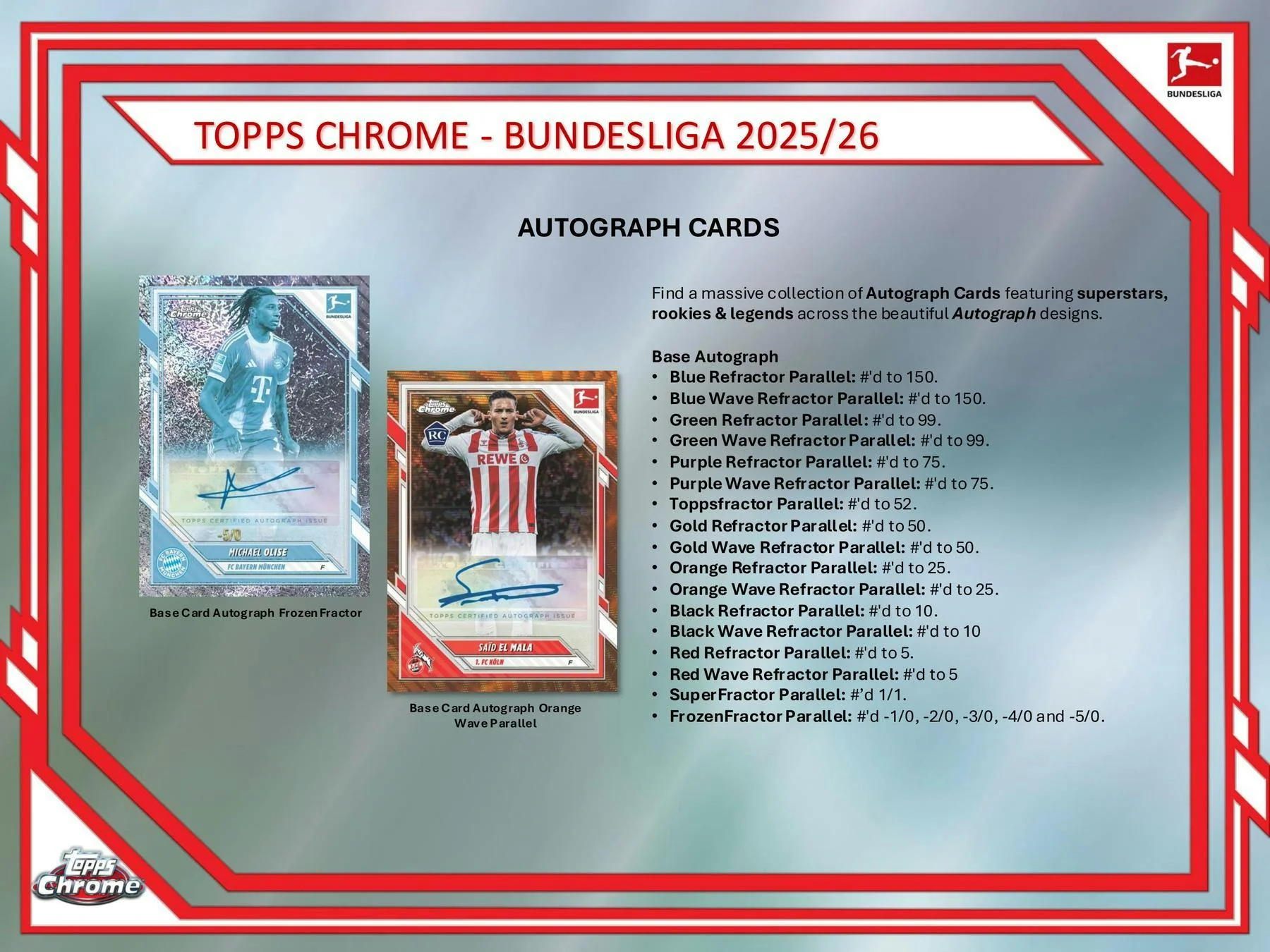 2025/26 Topps Chrome Bundesliga Soccer Hobby Box | Columbia Sports Cards - Image 8
