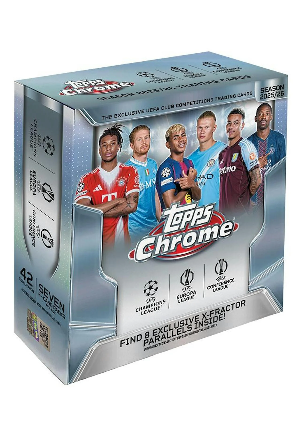2025-26 Topps Chrome UEFA Club Competitions Soccer Mega Box | Columbia Sports Cards