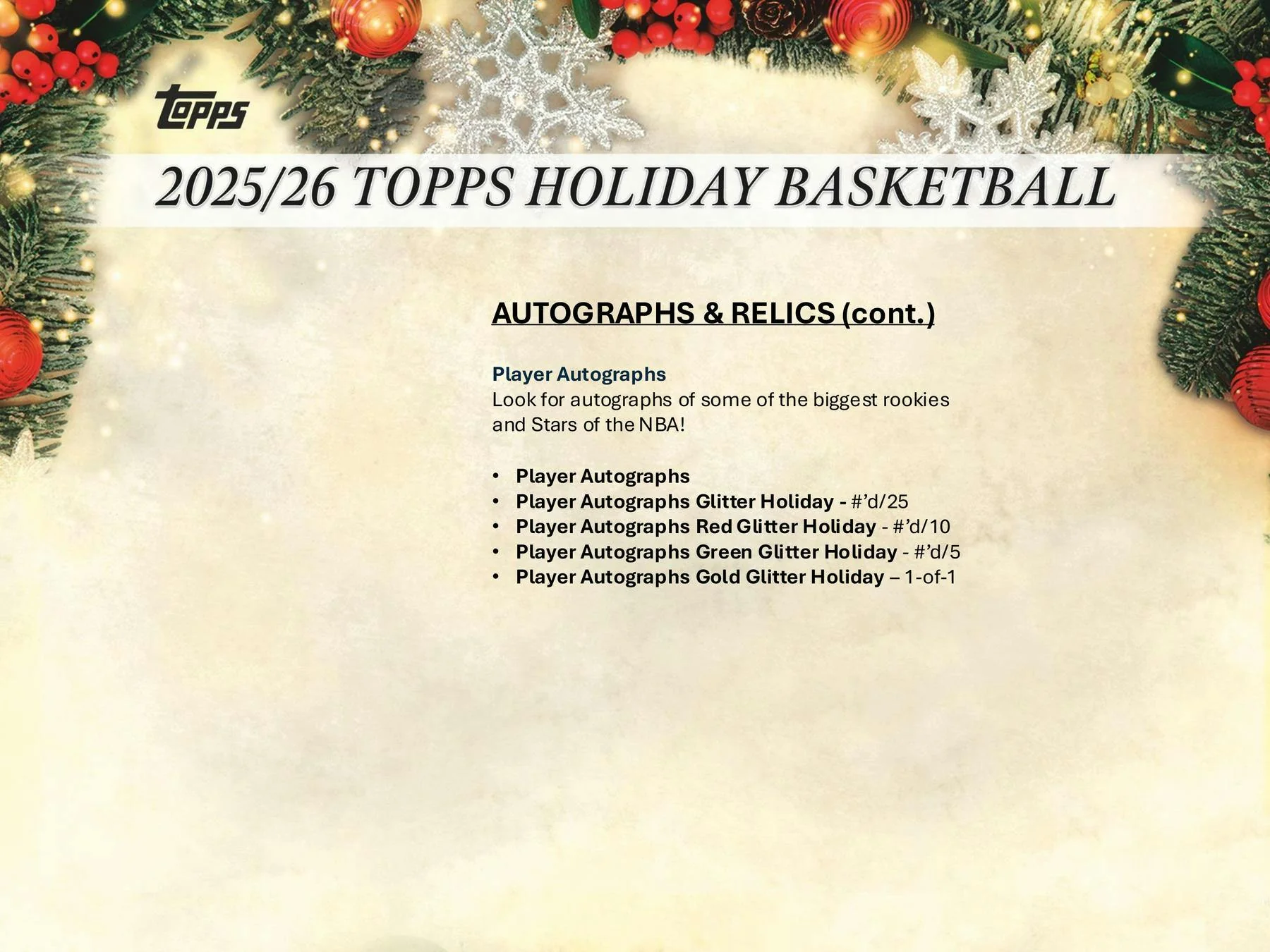 2025-26 Topps Holiday Basketball Mega Box | Columbia Sports Cards - Image 6