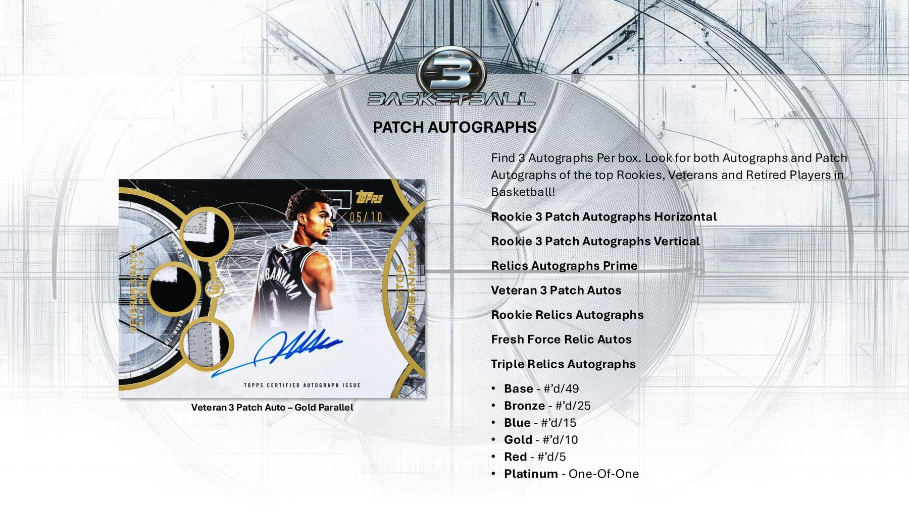 2025-26 Topps Three Basketball Hobby Box | Columbia Sports Cards - Image 5