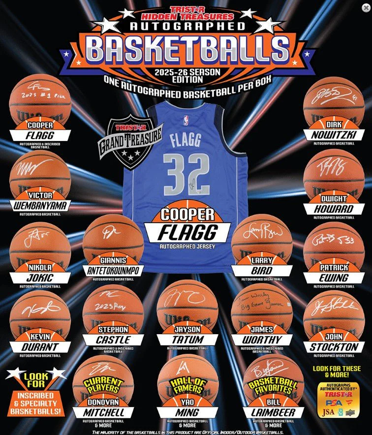 2025–26 TRISTAR Hidden Treasures Autographed Basketball | Columbia Sports Cards