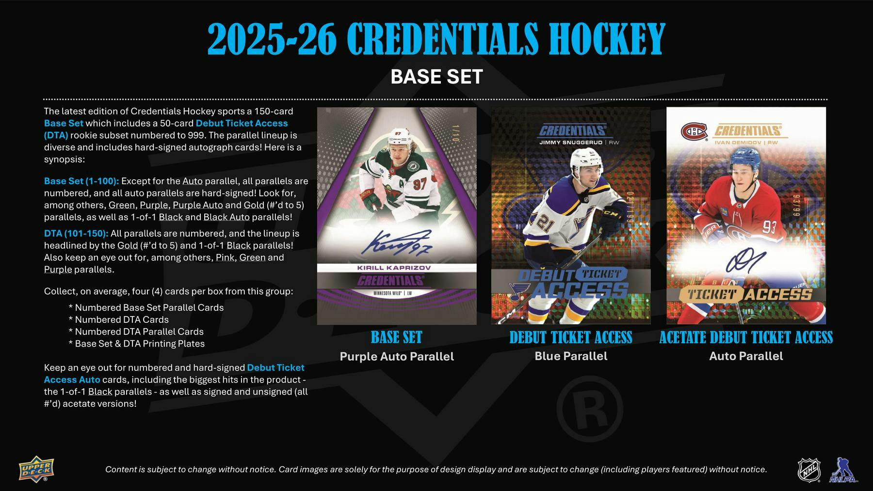 2025/26 Upper Deck Credentials Hockey Hobby Box - Image 4