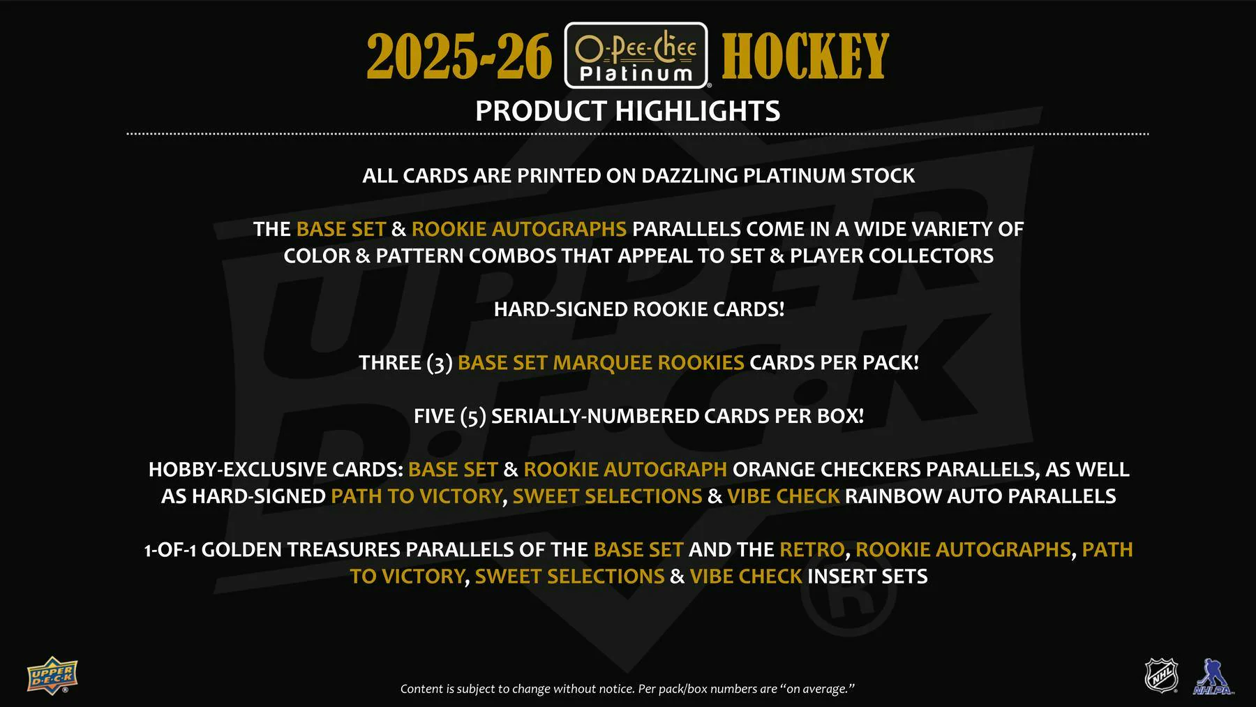 2025/26 Upper Deck O-Pee-Chee Platinum Hockey Hobby Box - Image 2