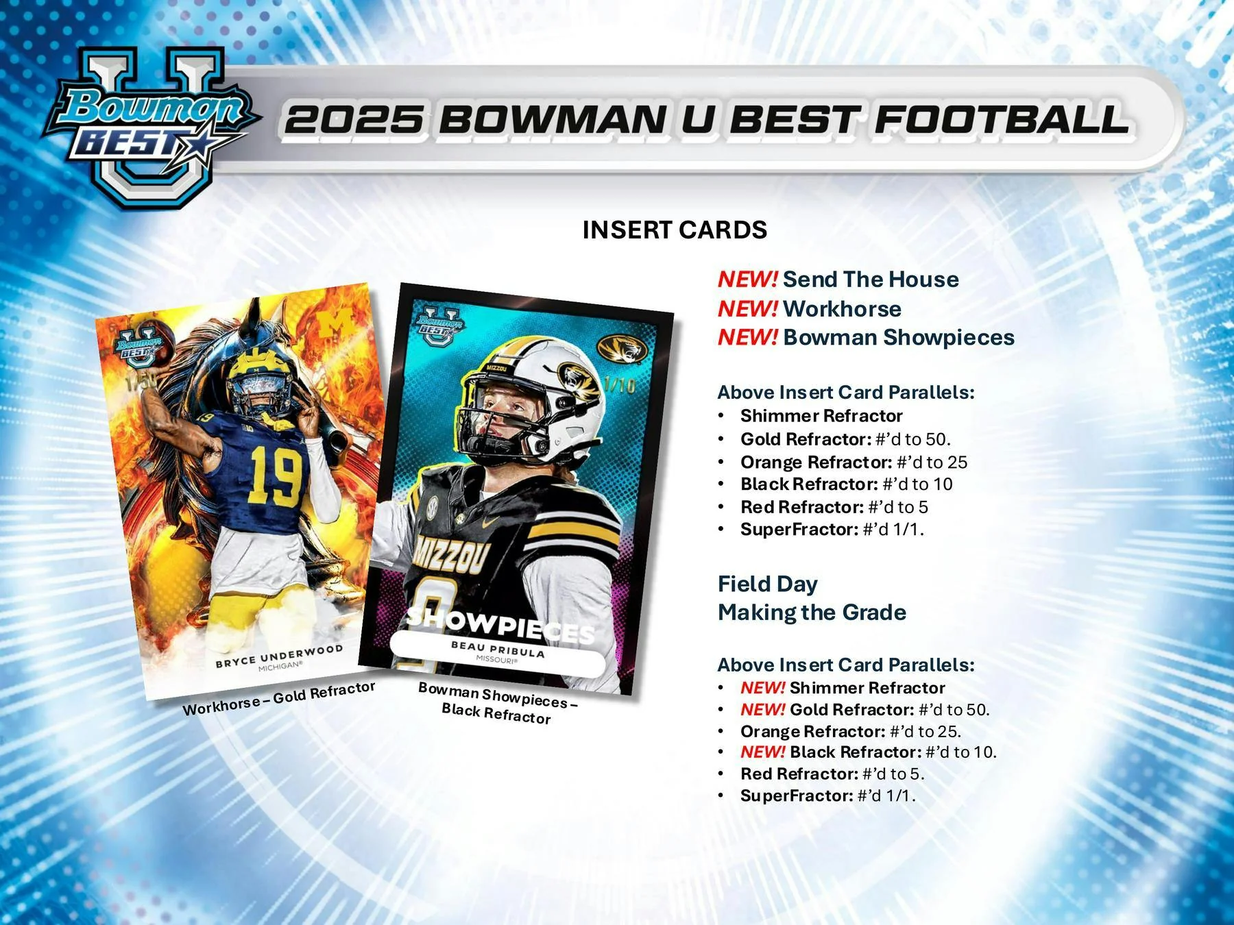 2025 Bowman University Best Football Hobby Box | Columbia Sports Cards - Image 3