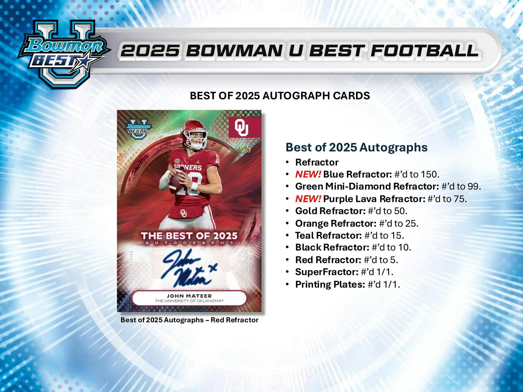 2025 Bowman University Best Football Hobby Box | Columbia Sports Cards - Image 5