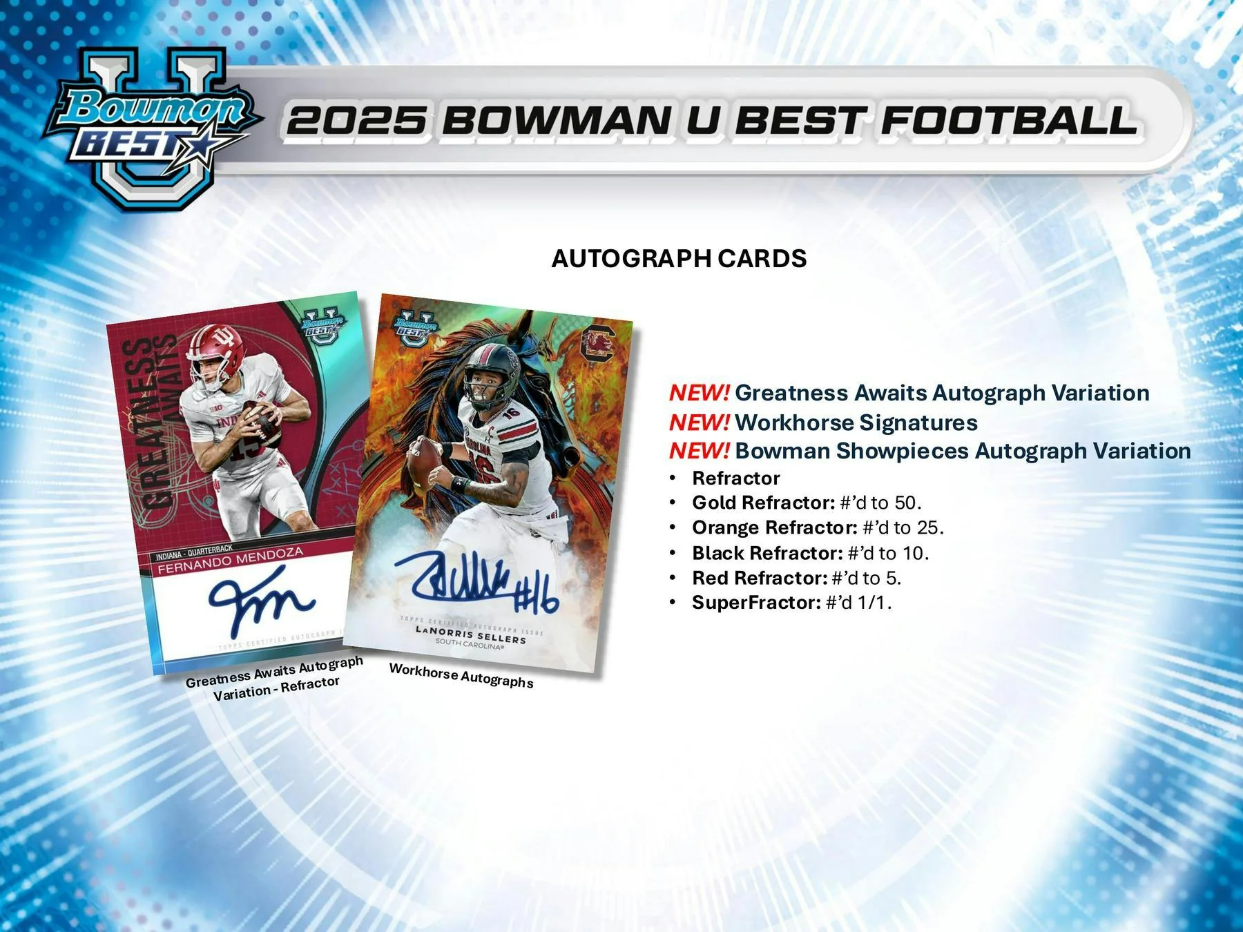 2025 Bowman University Best Football Hobby Box | Columbia Sports Cards - Image 6