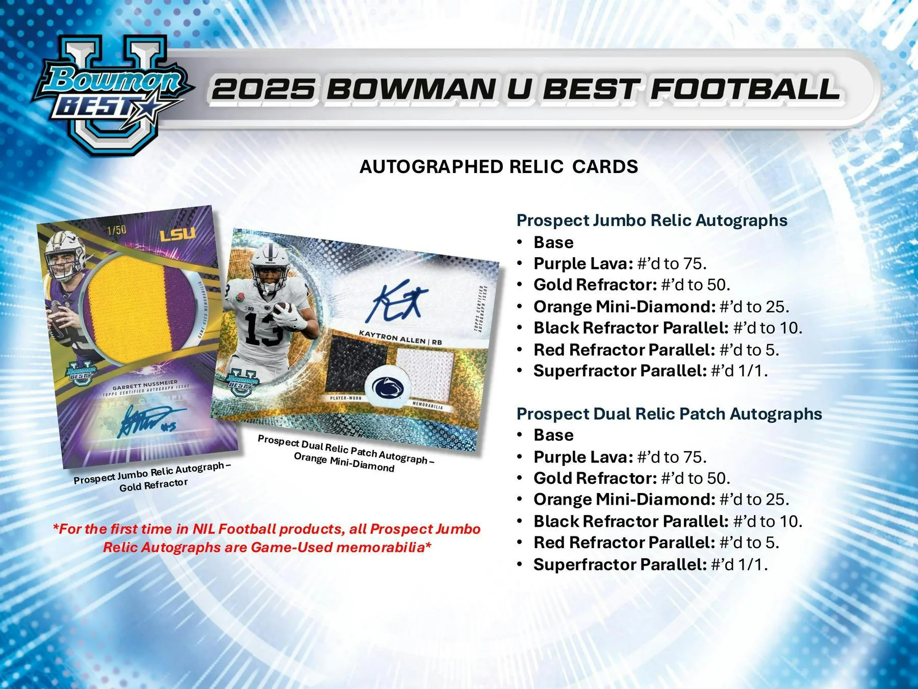 2025 Bowman University Best Football Hobby Box | Columbia Sports Cards - Image 8