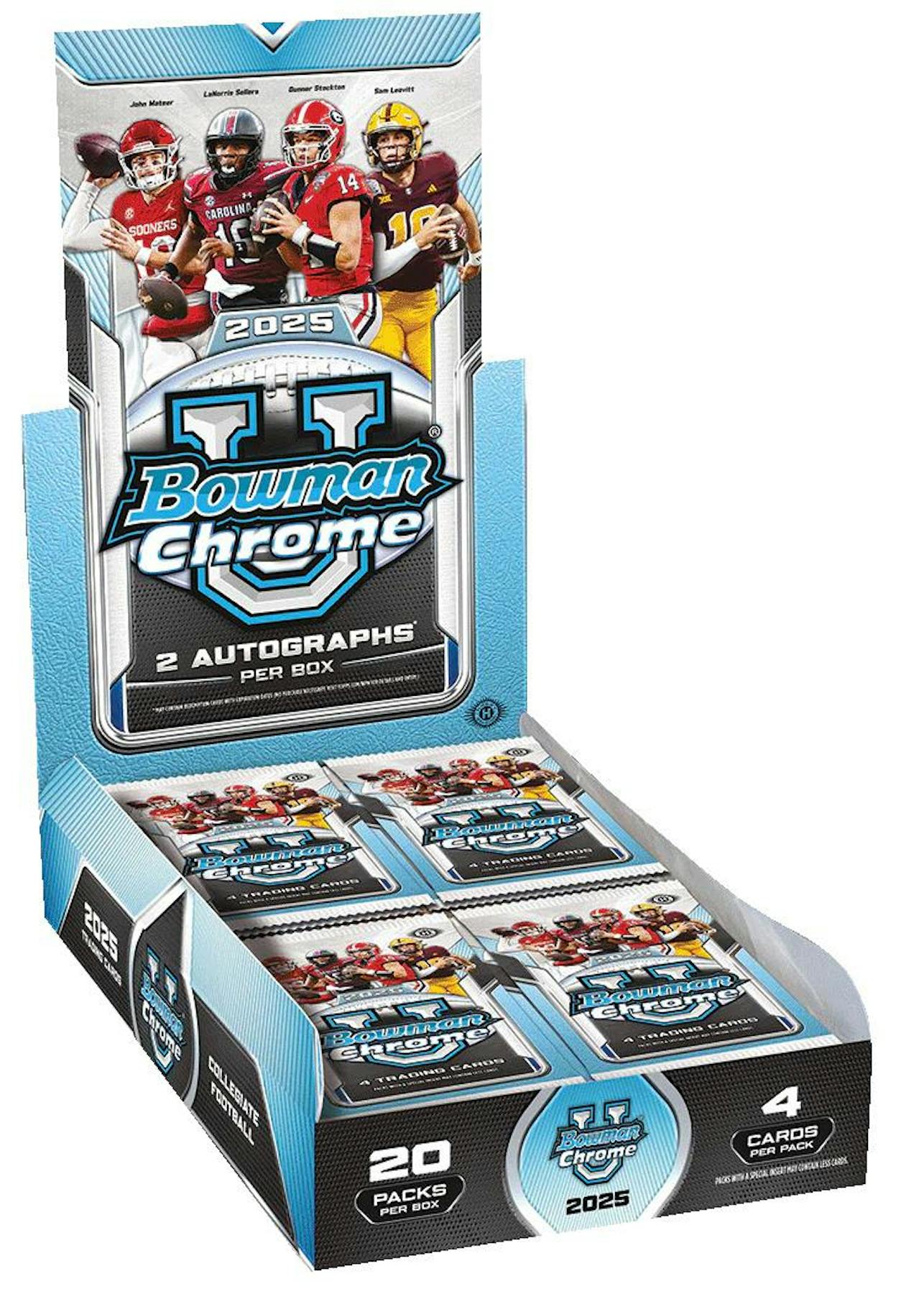 2025 Bowman University Chrome Football Hobby Box | Columbia Sports Cards