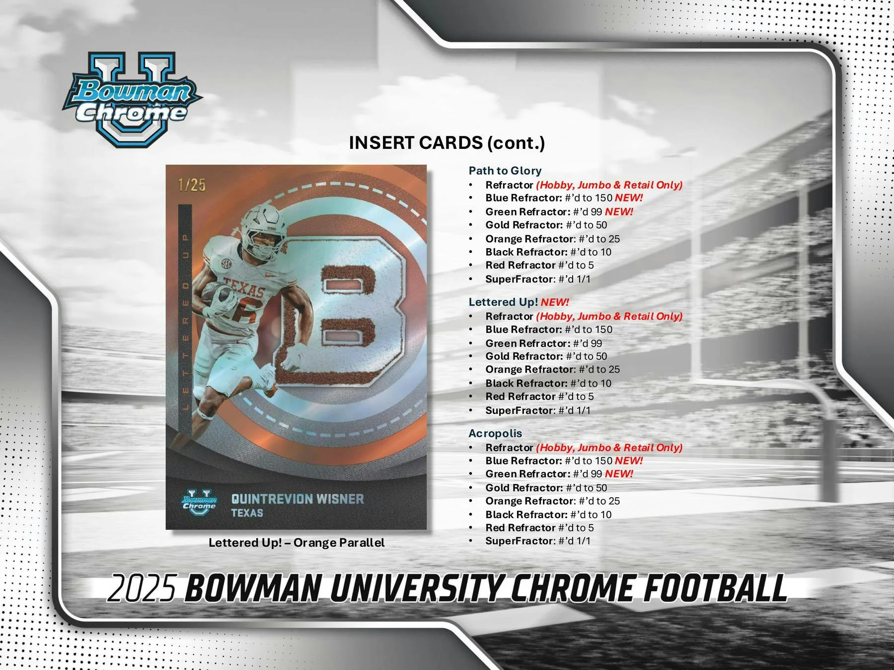 2025 Bowman University Chrome Football Blaster Box | Columbia Sports Cards - Image 5