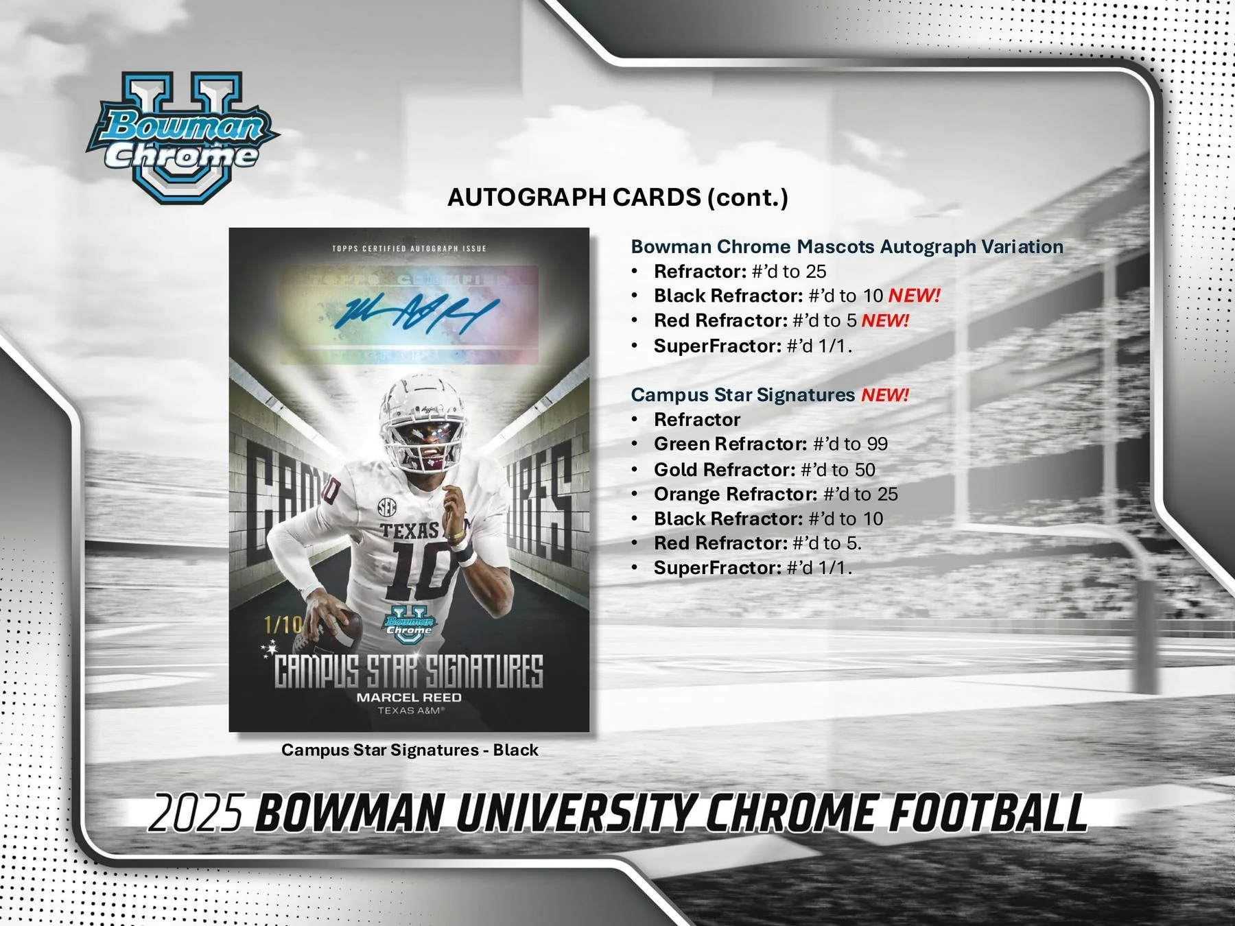 2025 Bowman University Chrome Football Mega Box | Columbia Sports Cards - Image 7