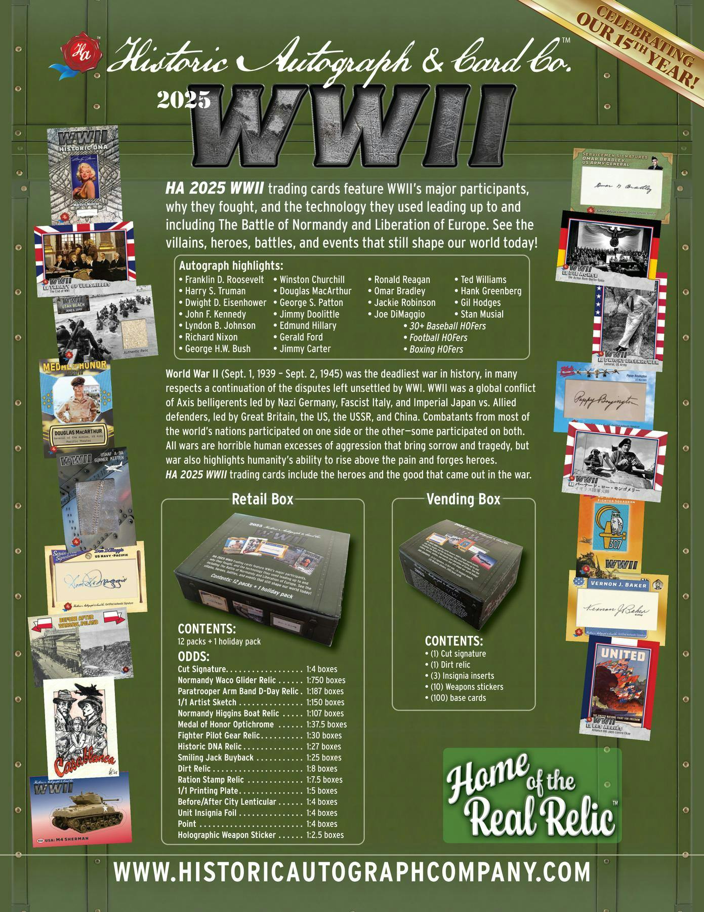 2025 Historic Autographs World War II Hobby Box | Columbia Sports Cards - Image 3