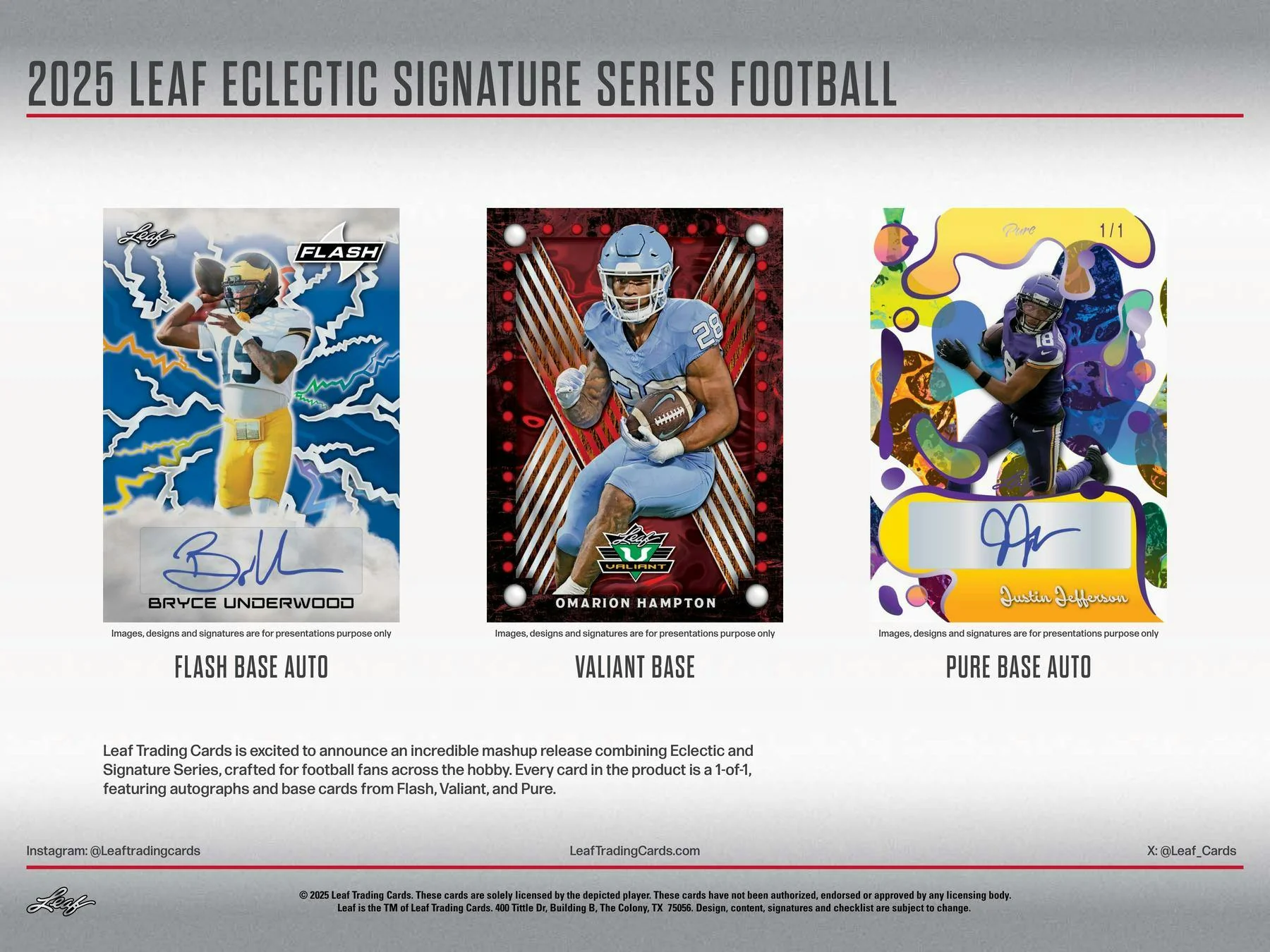 2025 Leaf Eclectic Signature Series Football Mythical Hobby Box | Columbia Sports Cards - Image 3