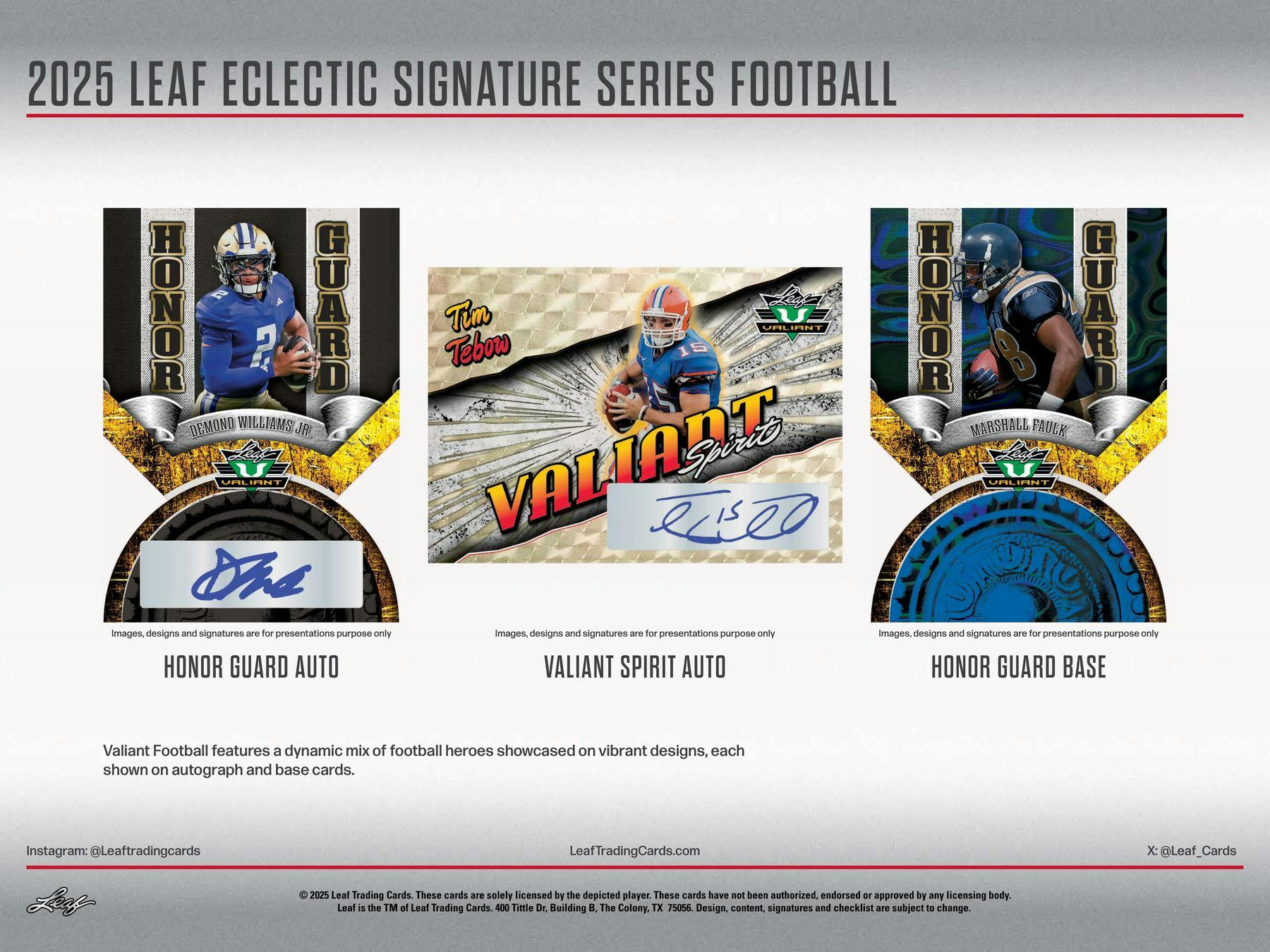 2025 Leaf Eclectic Signature Series Football Mythical Hobby Box | Columbia Sports Cards - Image 5