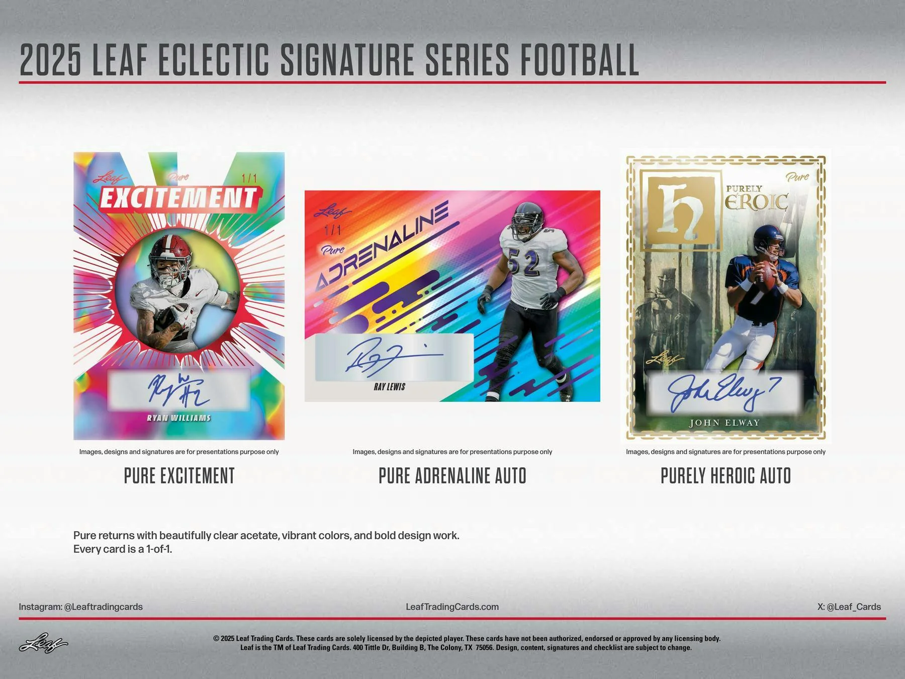 2025 Leaf Eclectic Signature Series Football Mythical Hobby Box | Columbia Sports Cards - Image 6