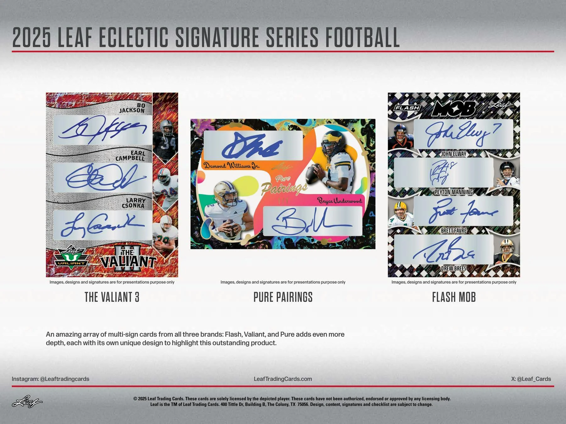 2025 Leaf Eclectic Signature Series Football Mythical Hobby Box | Columbia Sports Cards - Image 7