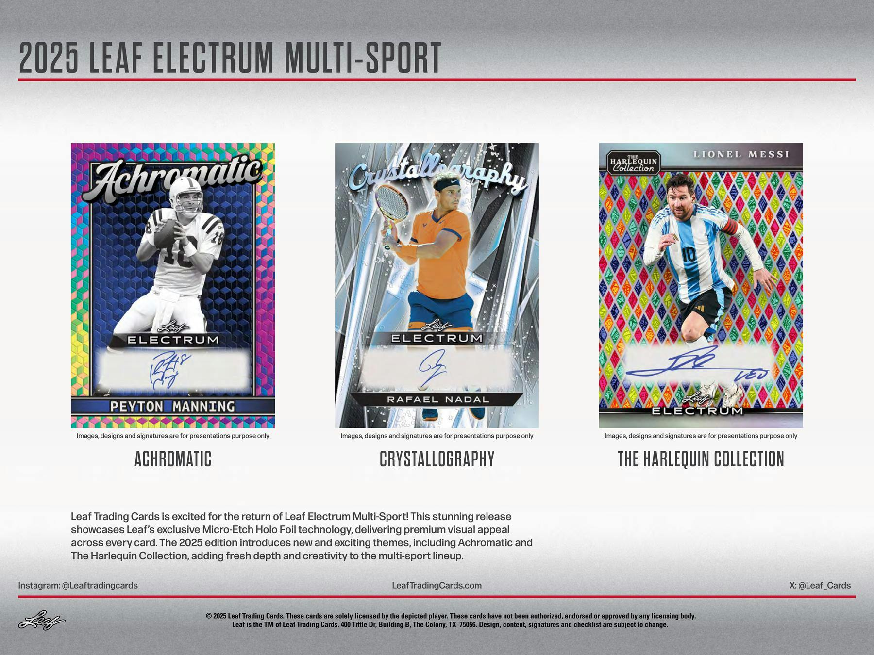 2025 Leaf Electrum Multisport Hobby Box | Columbia Sports Cards - Image 3