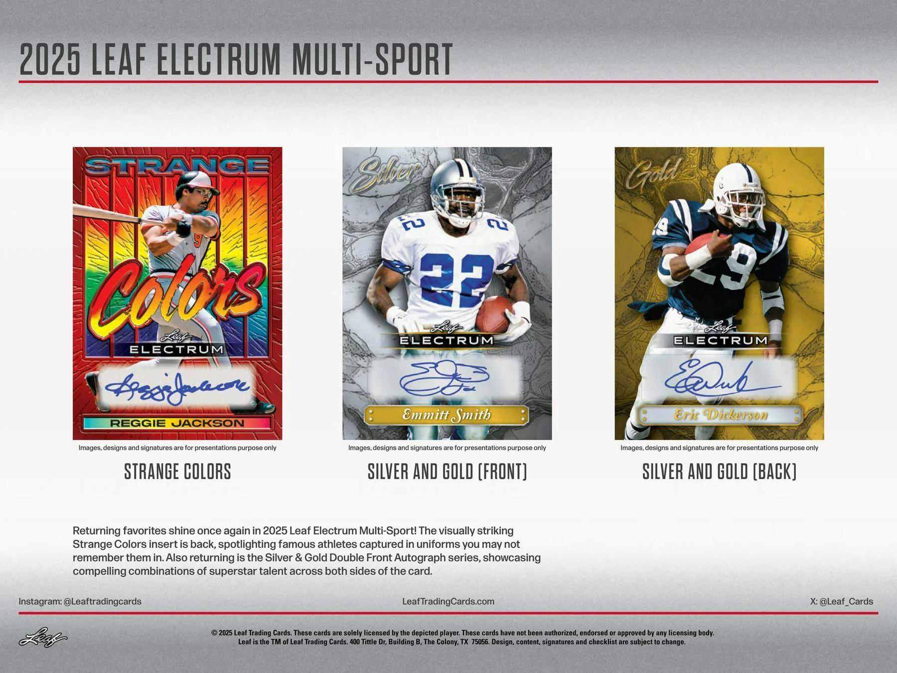 2025 Leaf Electrum Multisport Hobby Box | Columbia Sports Cards - Image 5