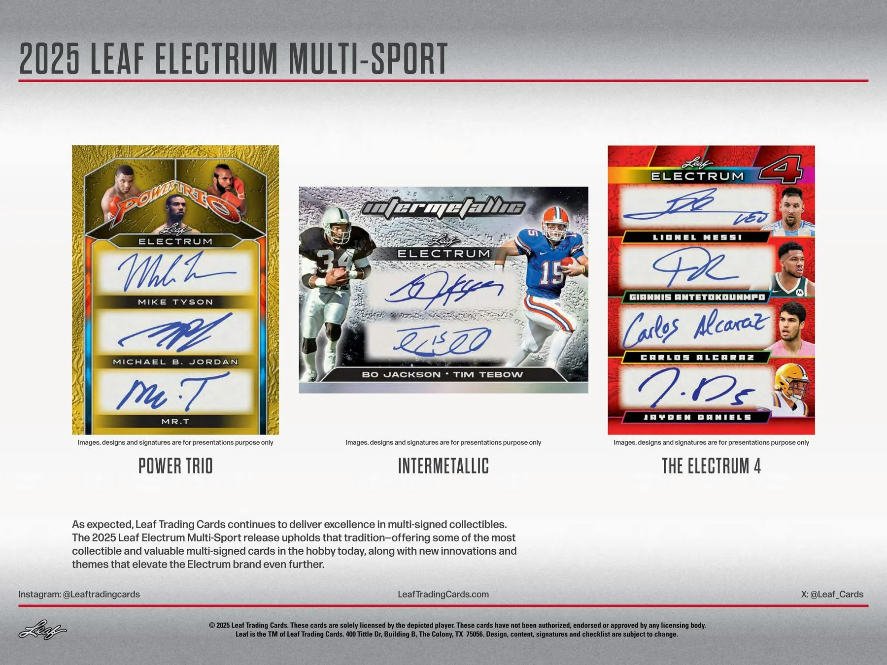 2025 Leaf Electrum Multi-Sport Super Mega Box | Columbia Sports Cards - Image 6