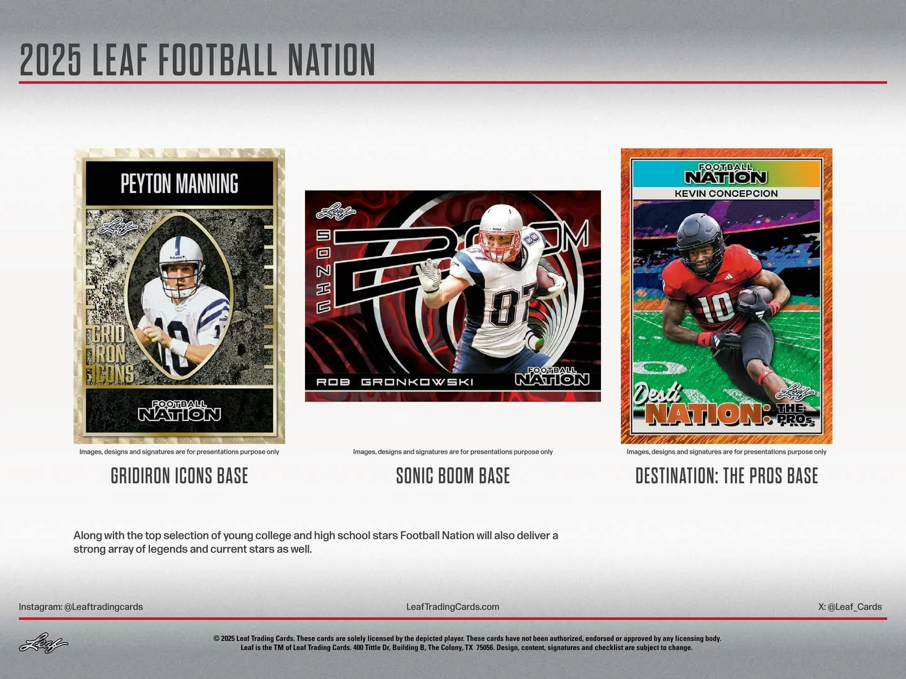 2025 Leaf Football Nation Hobby Box | Columbia Sports Cards - Image 3