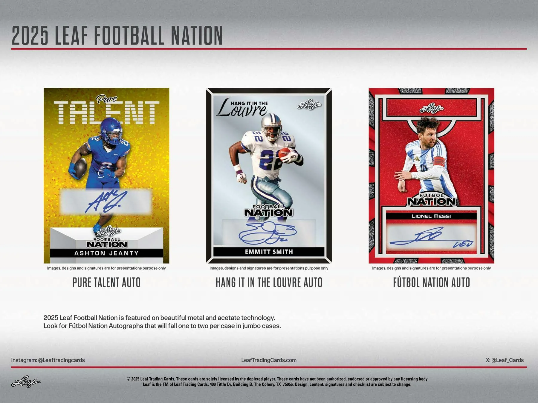 2025 Leaf Football Nation Hobby Box | Columbia Sports Cards - Image 4