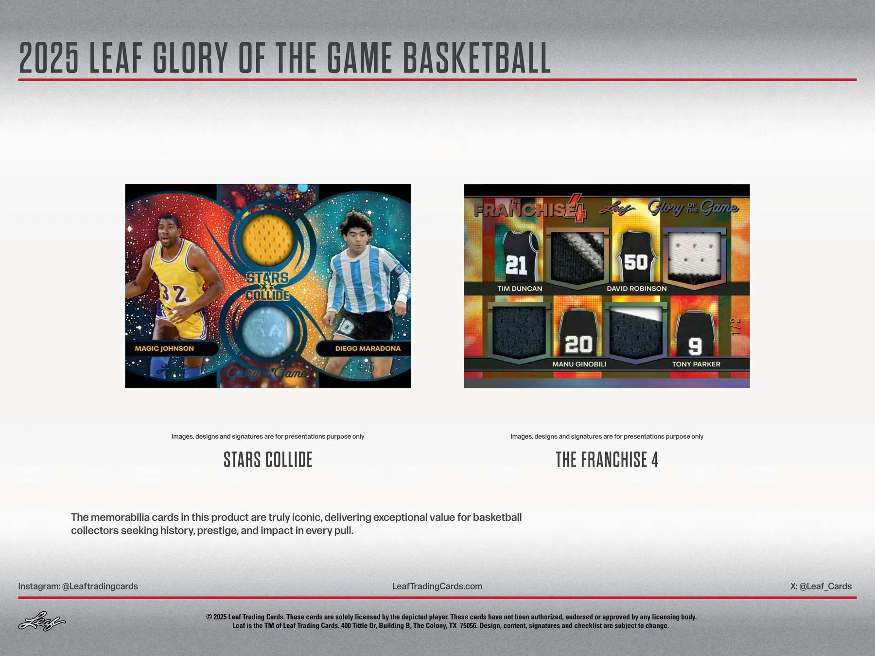 2025 Leaf Glory of the Game Basketball Hobby Box | Columbia Sports Cards - Image 8