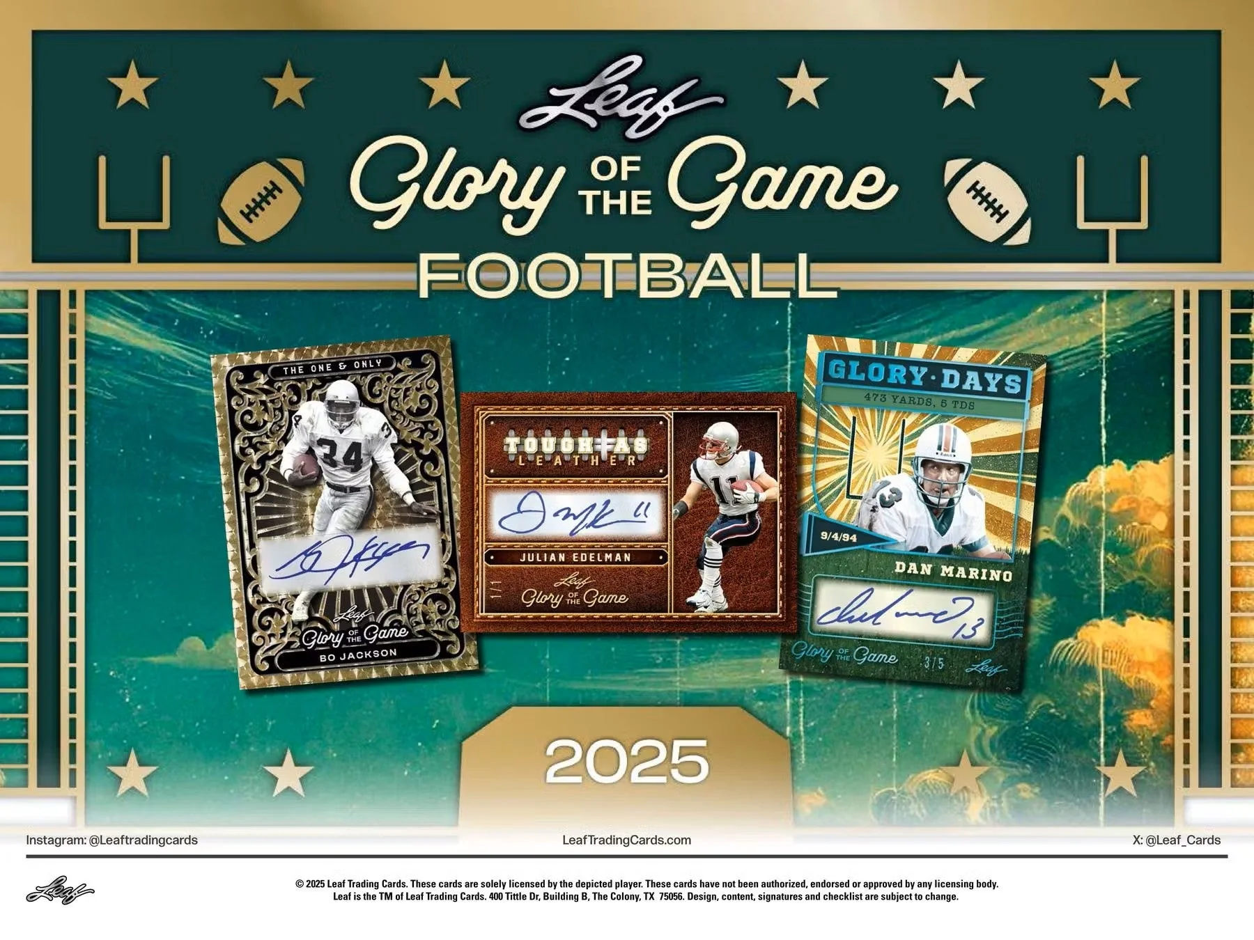 2025 Leaf Glory of the Game Football Hobby Box | Columbia Sports Cards - Image 3