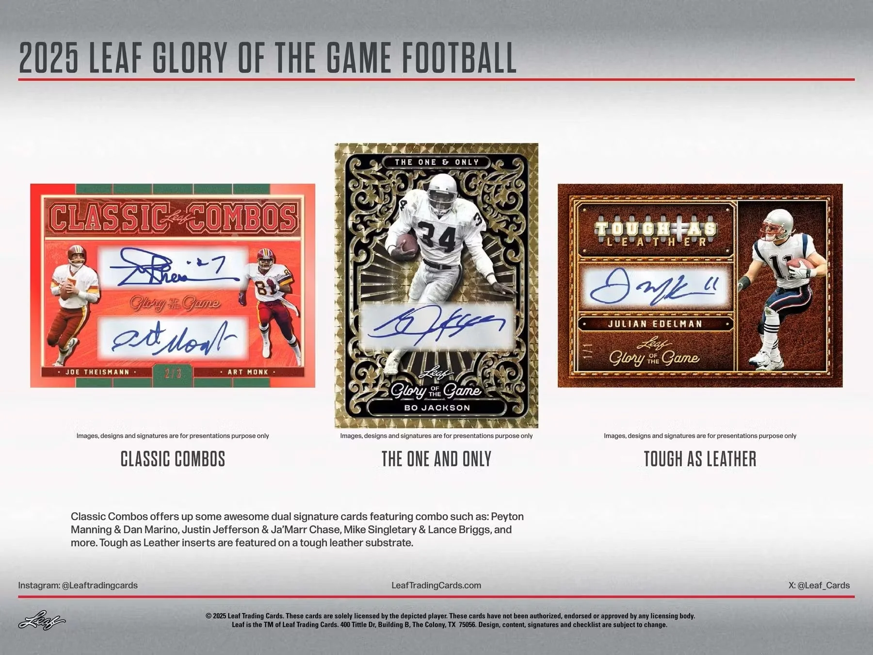 2025 Leaf Glory of the Game Football Hobby Box | Columbia Sports Cards - Image 4
