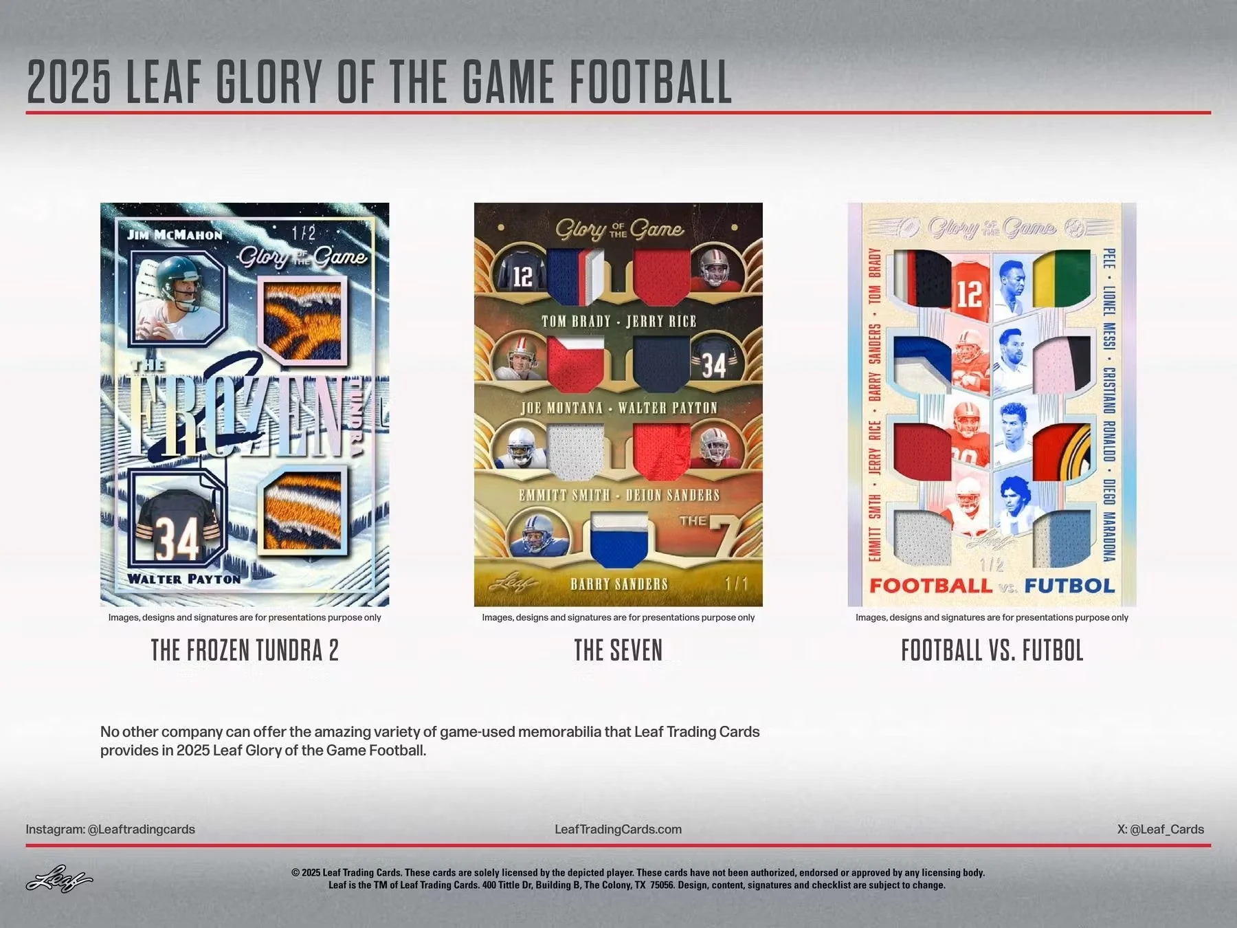 2025 Leaf Glory of the Game Football Hobby Box | Columbia Sports Cards - Image 5