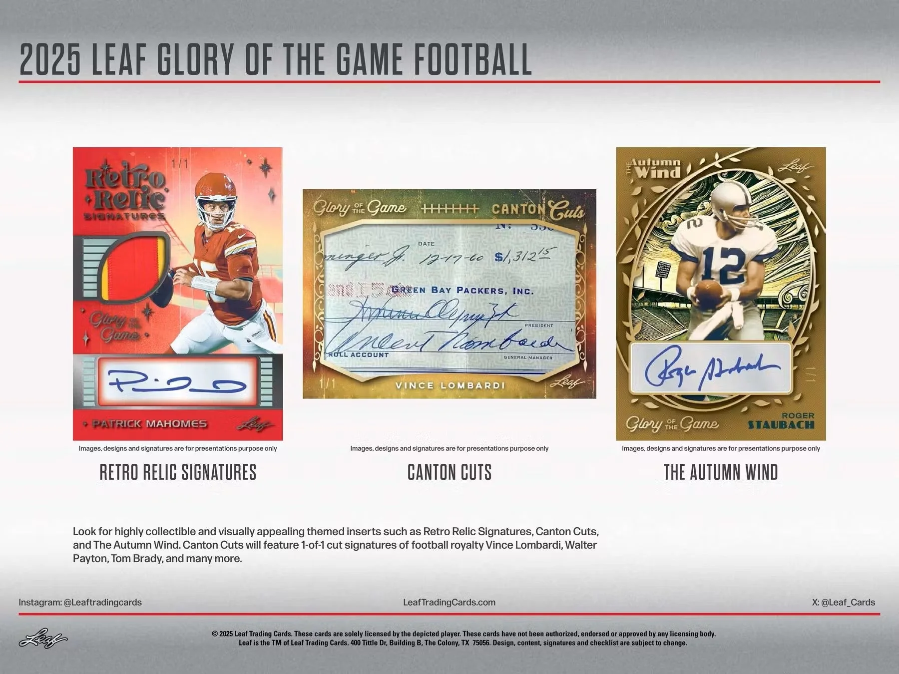 2025 Leaf Glory of the Game Football Hobby Box | Columbia Sports Cards - Image 6