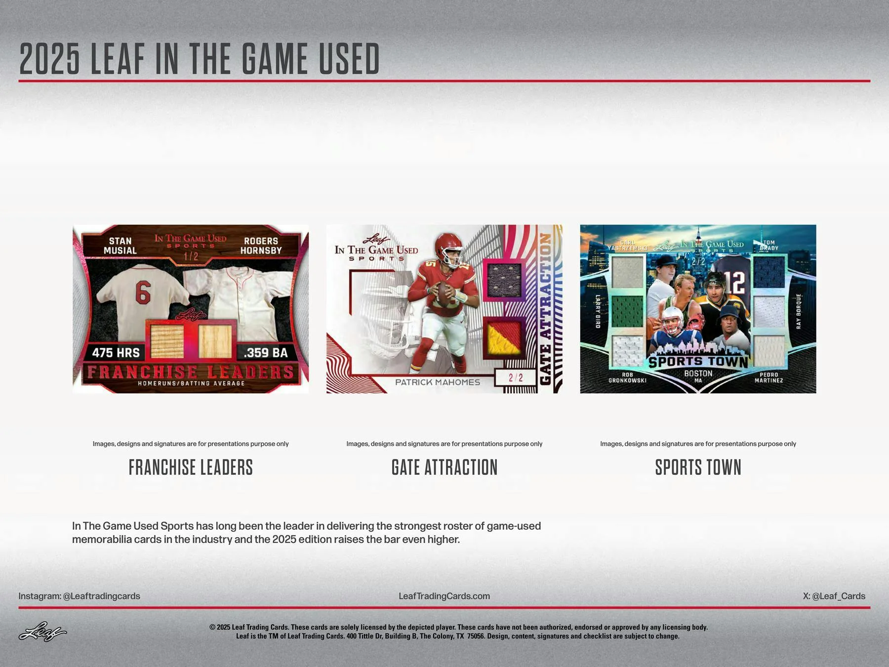 2025 Leaf In The Game Used Sports Hobby Box | Columbia Sports Cards - Image 10