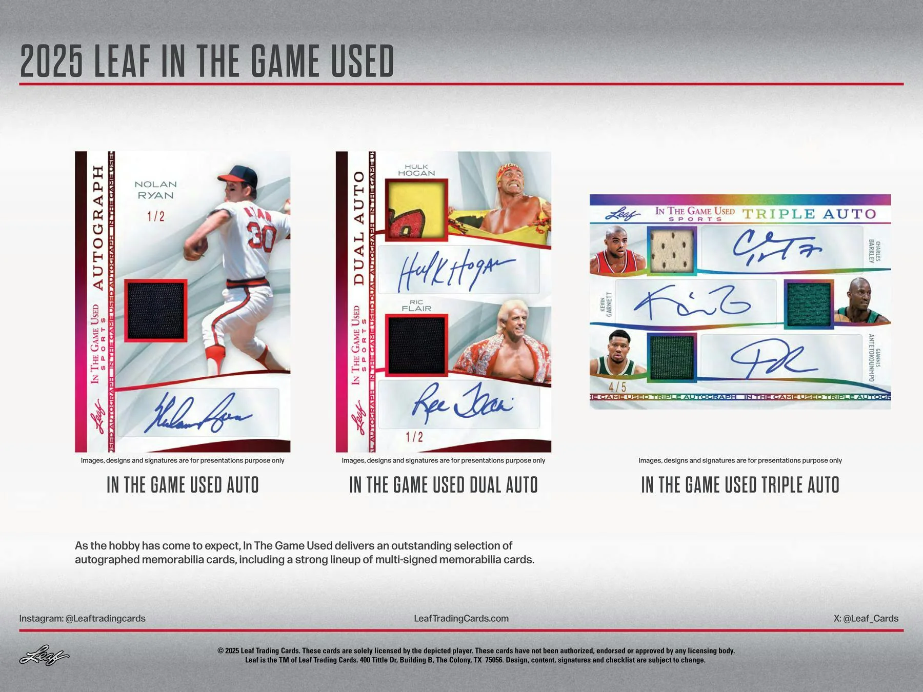 2025 Leaf In The Game Used Sports Hobby Box | Columbia Sports Cards - Image 5