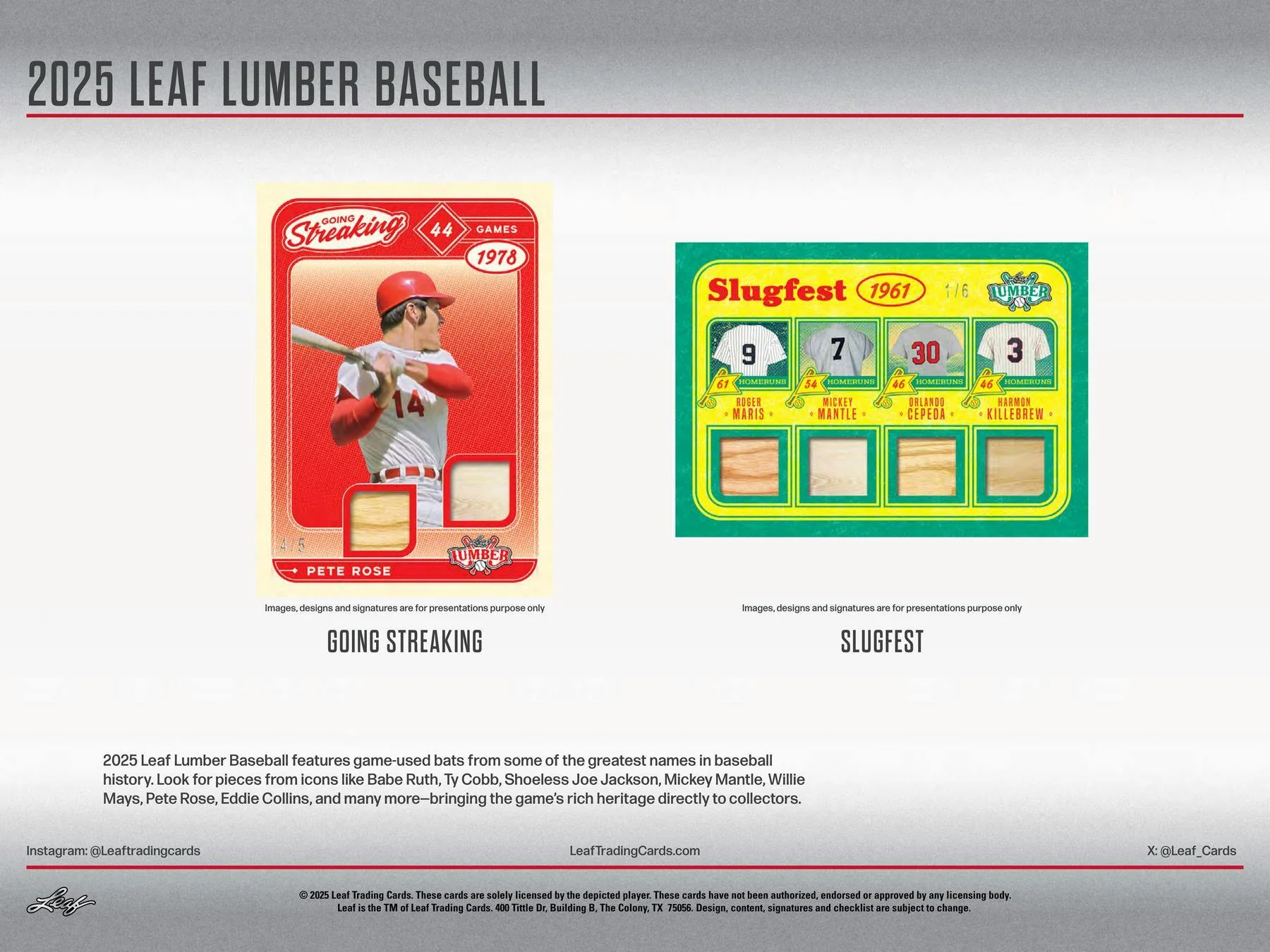 2025 Leaf Lumber Baseball Hobby Box | Columbia Sports Cards - Image 14