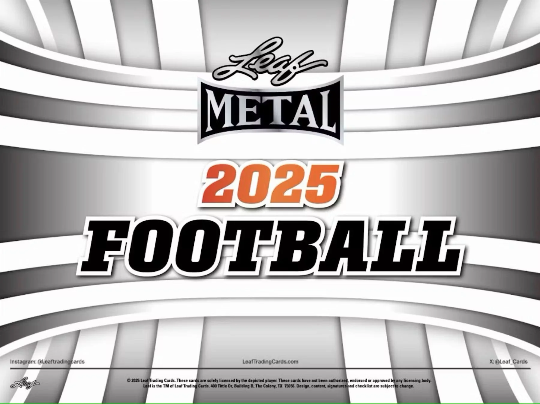 2025 Leaf Metal Football Hobby Jumbo Box - Image 3