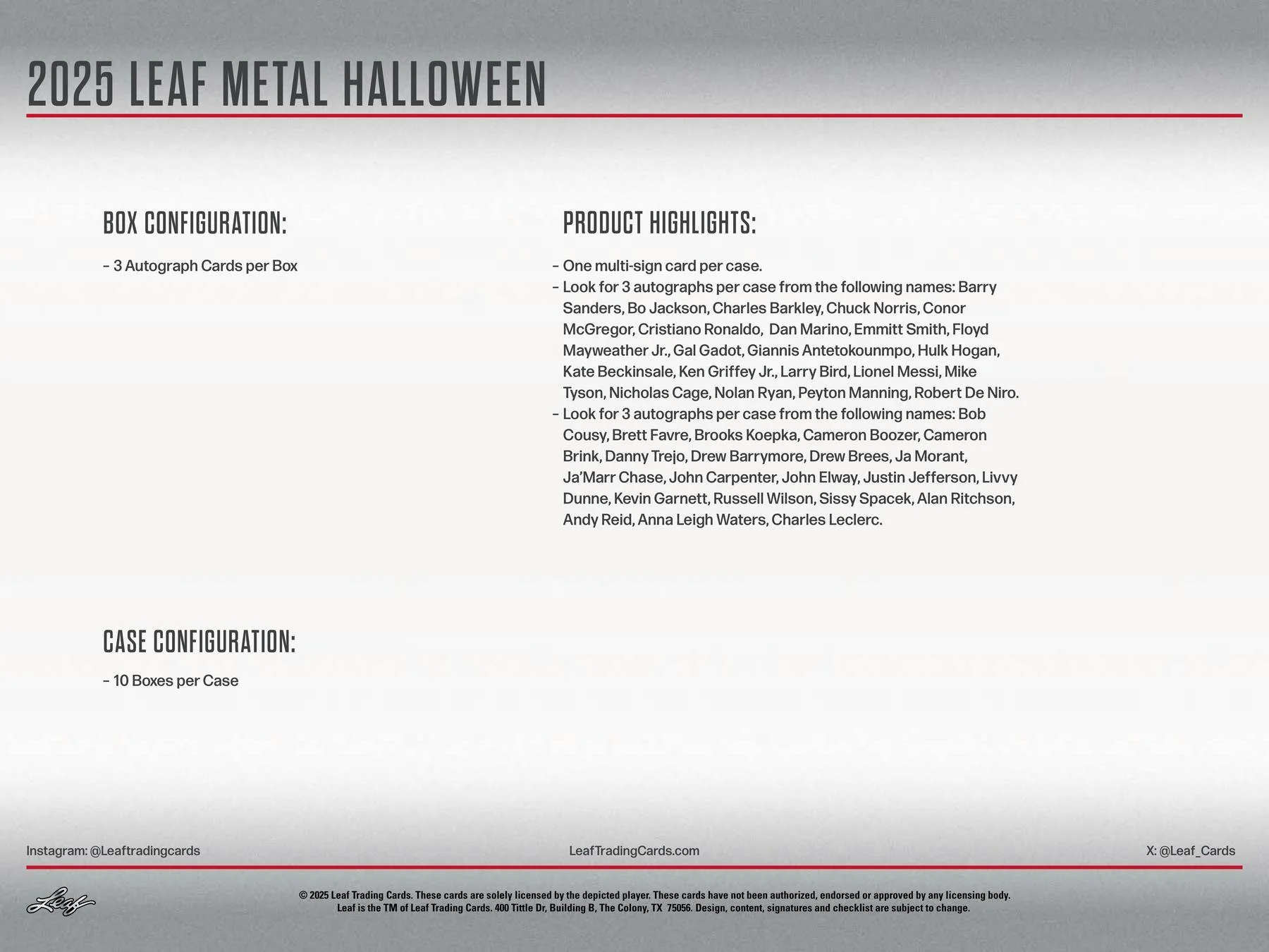 2025 Leaf Metal Halloween Hobby Box | Columbia Sports Cards - Image 6