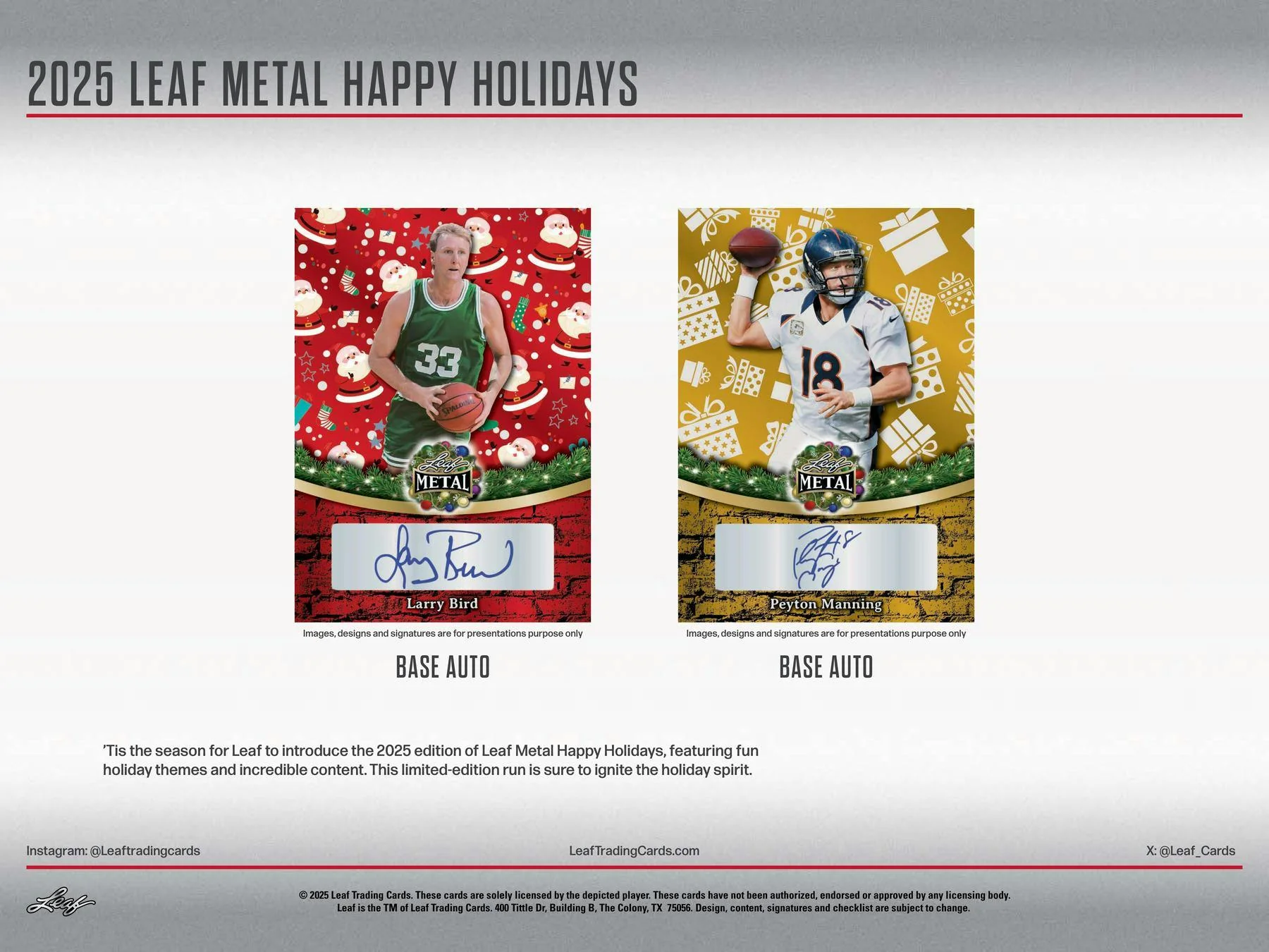 2025 Leaf Metal Happy Holidays Hobby Box | Columbia Sports Cards - Image 2