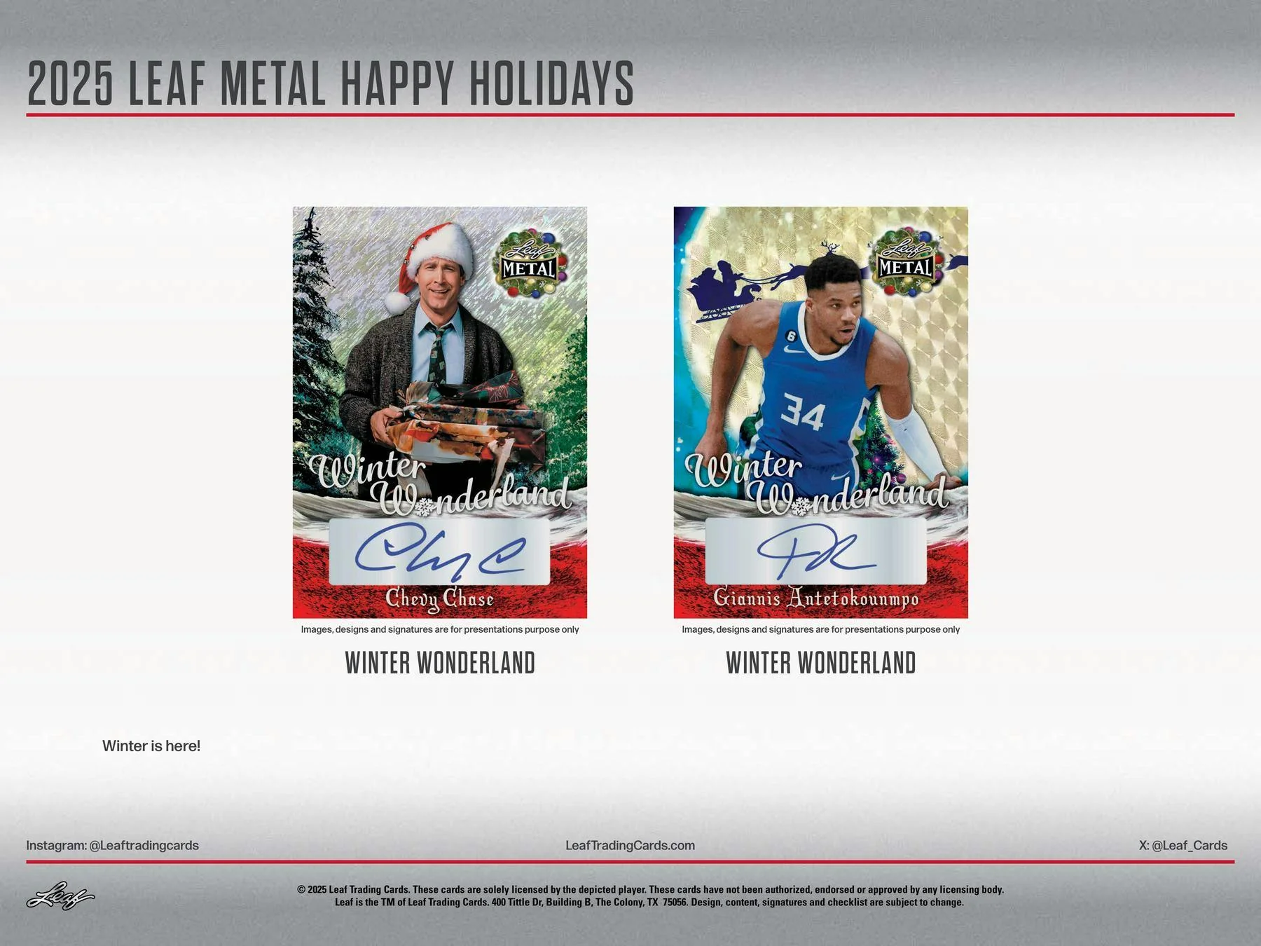 2025 Leaf Metal Happy Holidays Hobby Box | Columbia Sports Cards - Image 3