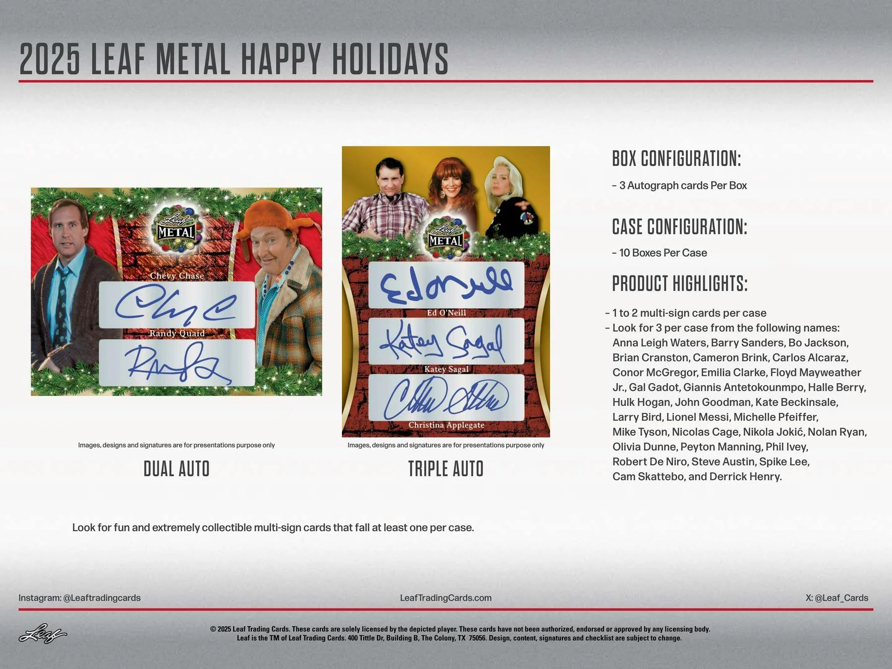 2025 Leaf Metal Happy Holidays Hobby Box | Columbia Sports Cards - Image 6