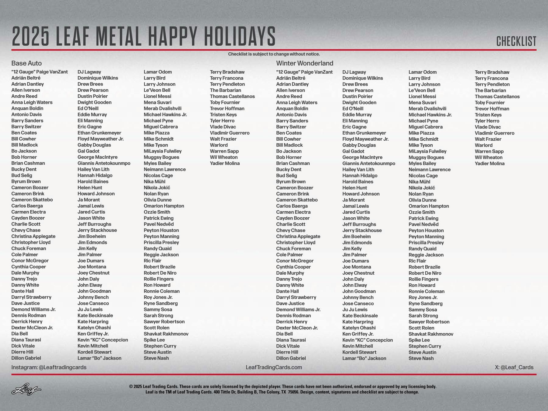 2025 Leaf Metal Happy Holidays Hobby Box | Columbia Sports Cards - Image 7