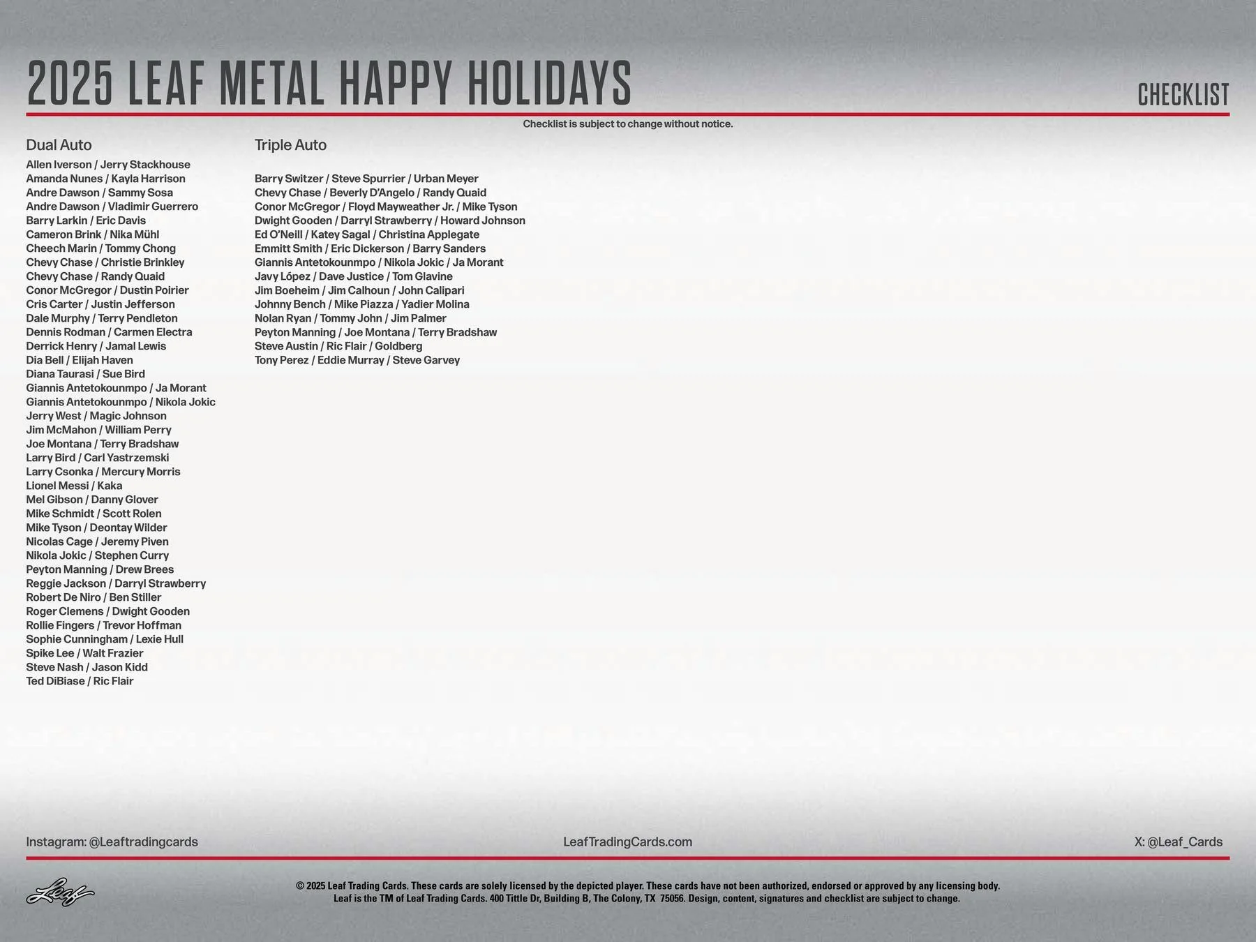 2025 Leaf Metal Happy Holidays Hobby Box | Columbia Sports Cards - Image 9