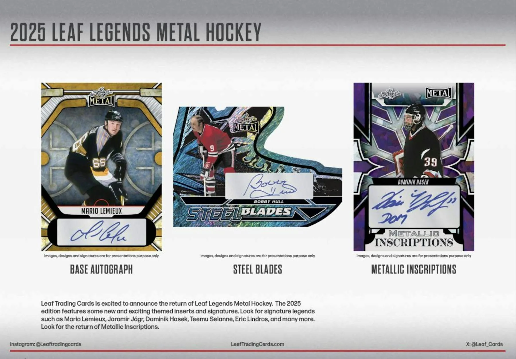 2025 Leaf Metal Legends Hockey Hobby Box - Image 3