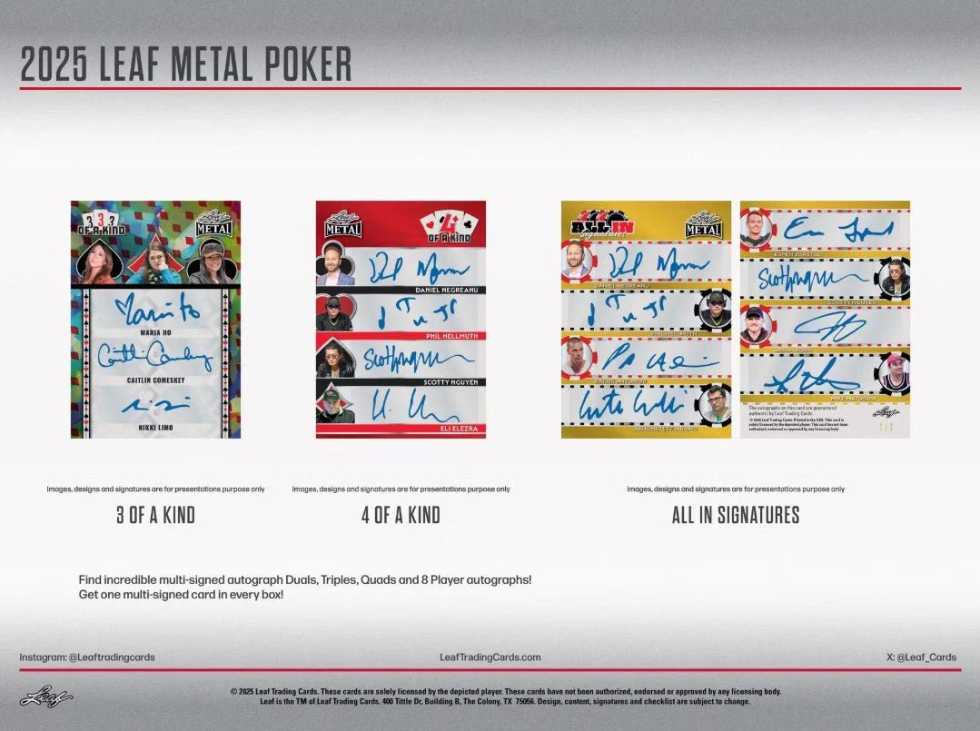 2025 Leaf Metal Poker Hobby Box - Image 6