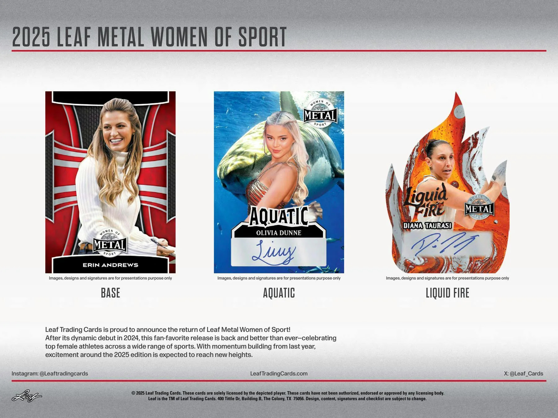 2025 Leaf Metal Women of Sport Hobby Box | Columbia Sports Cards - Image 3