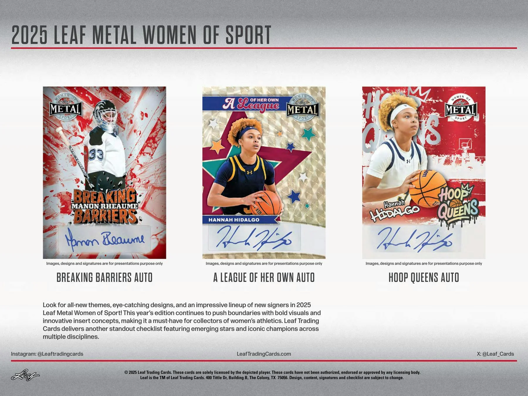 2025 Leaf Metal Women of Sport Hobby Box | Columbia Sports Cards - Image 4