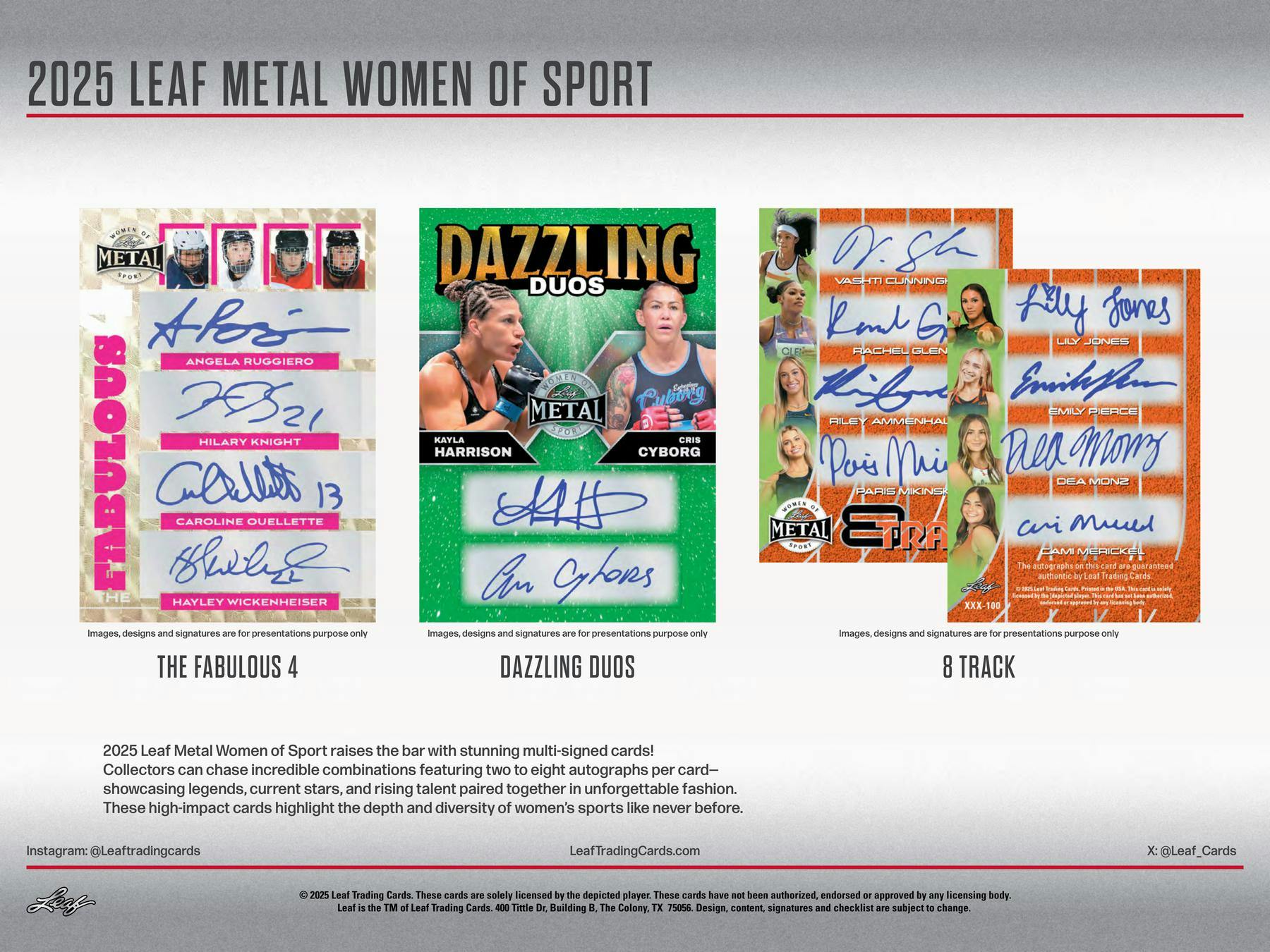 2025 Leaf Metal Women of Sport Hobby Box | Columbia Sports Cards - Image 5