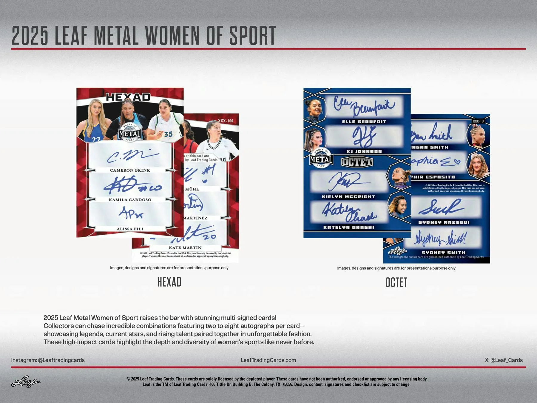 2025 Leaf Metal Women of Sport Hobby Box | Columbia Sports Cards - Image 6