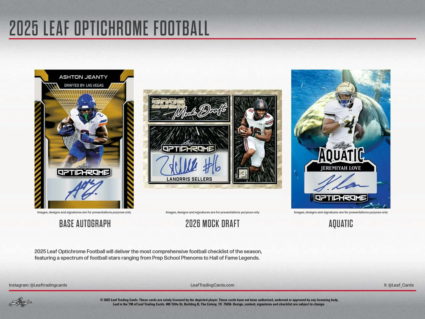 2025 Leaf Optichrome Football Hobby Box | Columbia Sports Cards - Image 3