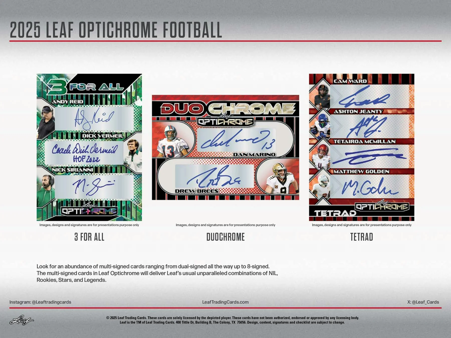 2025 Leaf Optichrome Football Hobby Box | Columbia Sports Cards - Image 6
