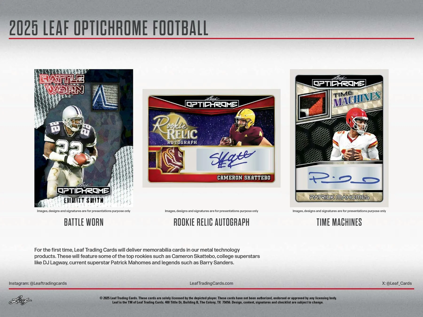 2025 Leaf Optichrome Football Hobby Jumbo Box | Columbia Sports Cards - Image 5
