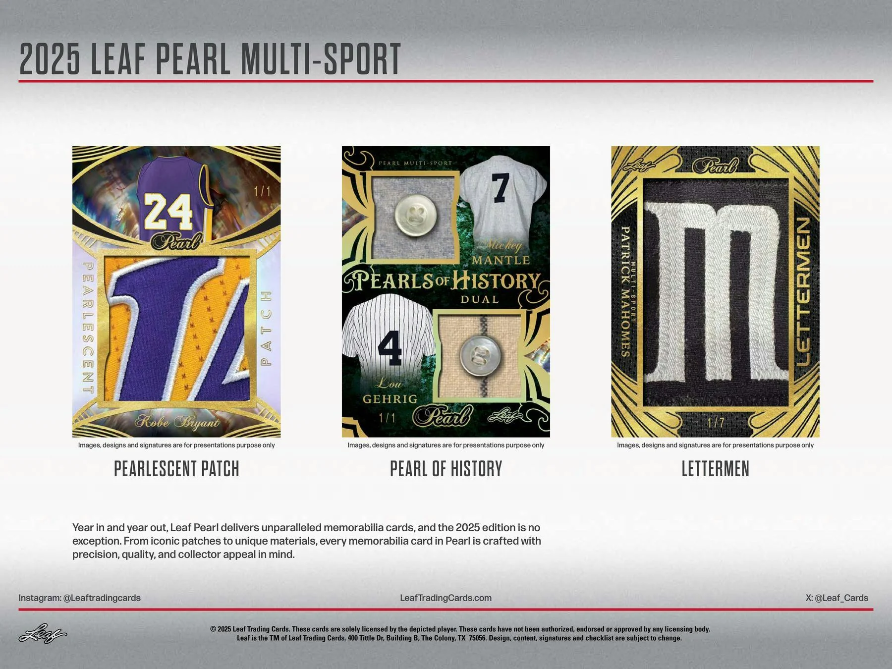 2025 Leaf Pearl Multisport Hobby Box | Columbia Sports Cards & More - Image 7